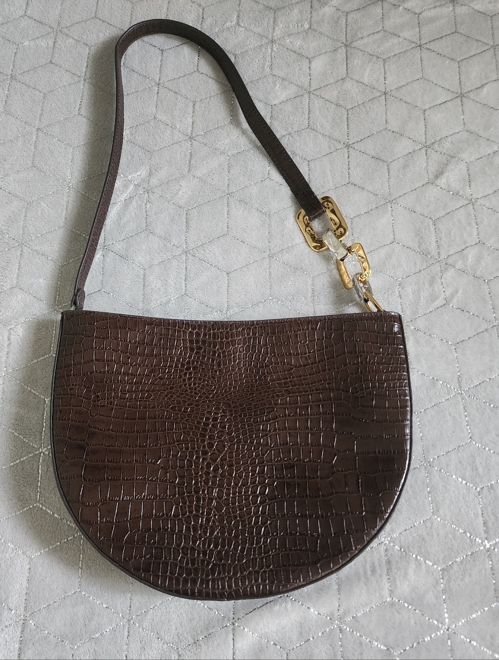 STAUD | Colt Croc-Embossed Leather Shoulder Bag - Picture 4 of 16